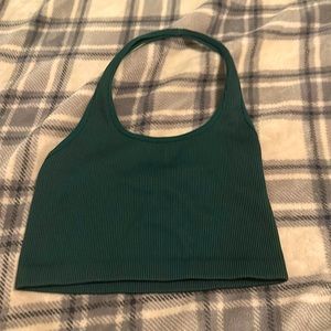 Hunter green Cotton on halter top.